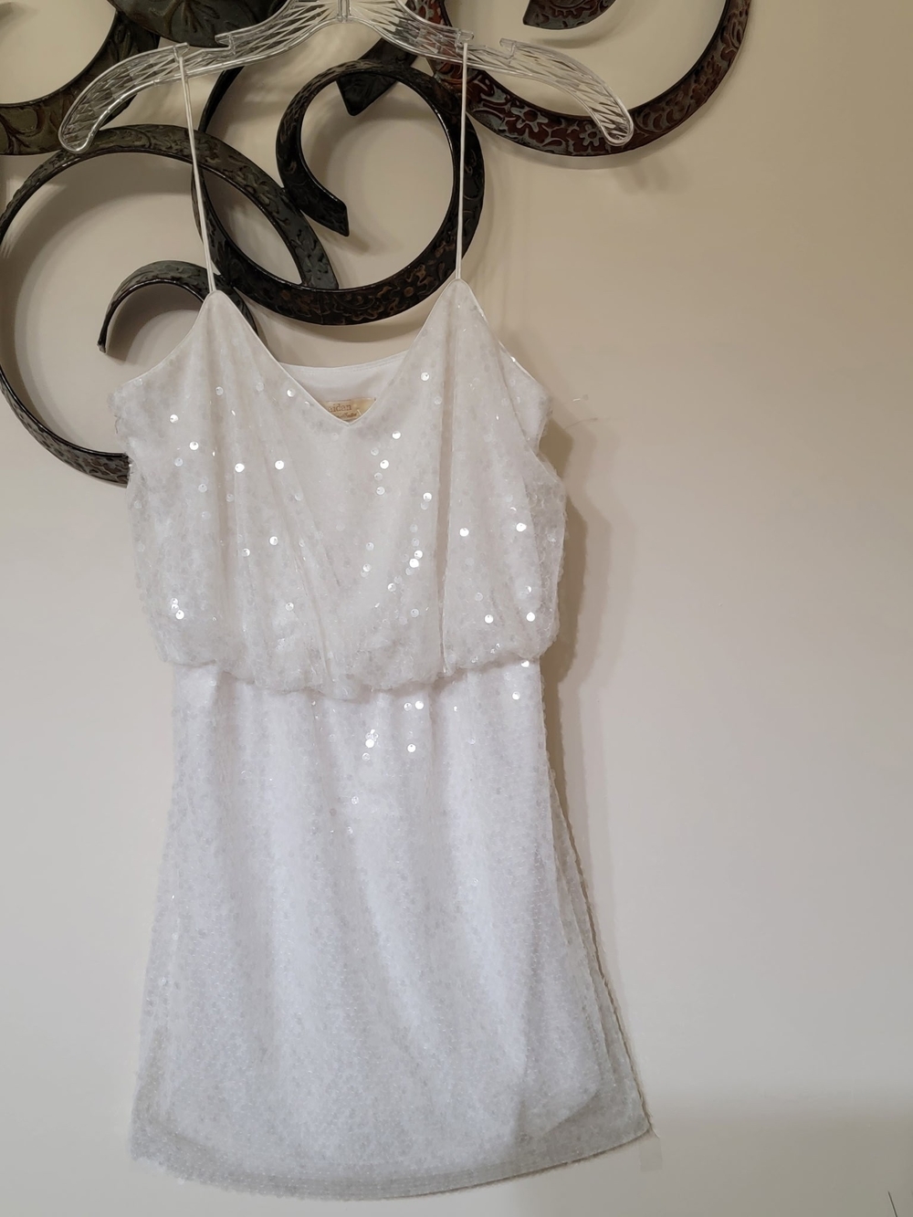 Aiden Off-White Sequin Top